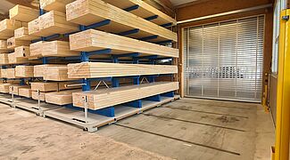 Rayonnage cantilever mobile