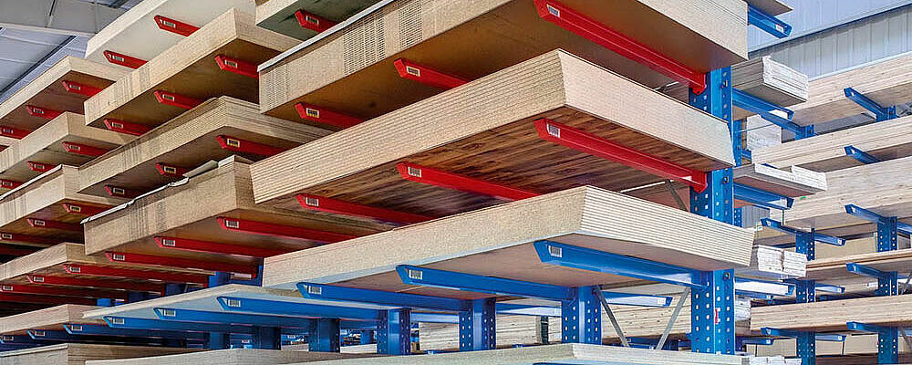 Rayonnage cantilever pour le stockage du bois Rayonnage cantilever, stockage du bois