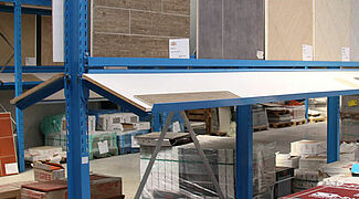 Rayonnage cantilever, stockage de carrelages