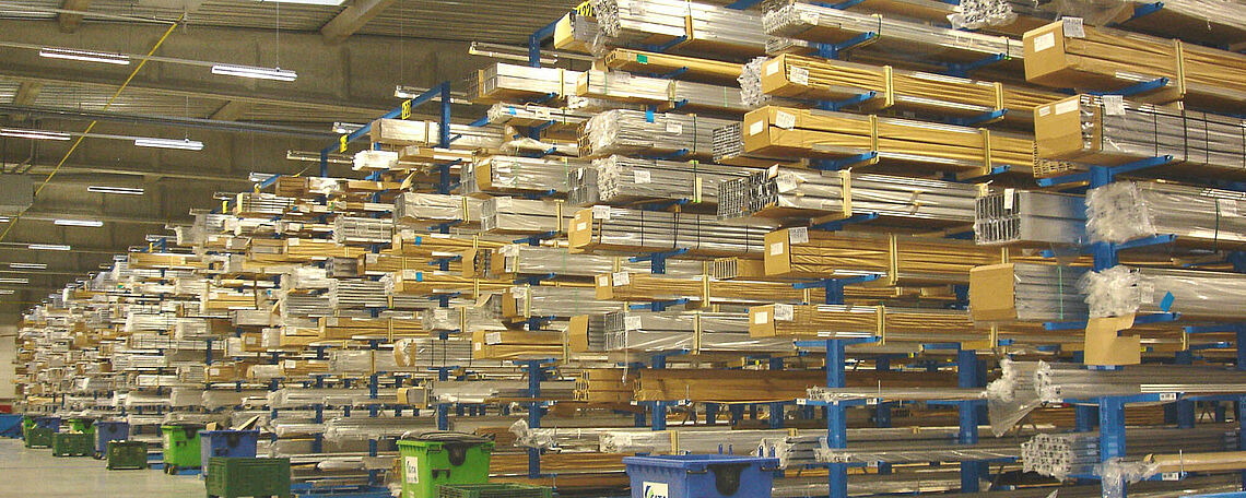 Rayonnage cantilever, stockage d'aluminium