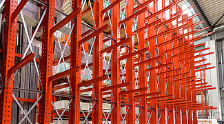 cantilever racking for building material