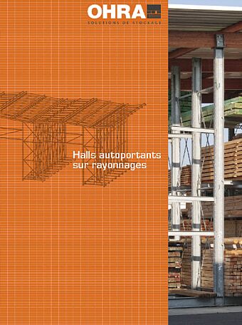 Halls autoportans sur rayonnages